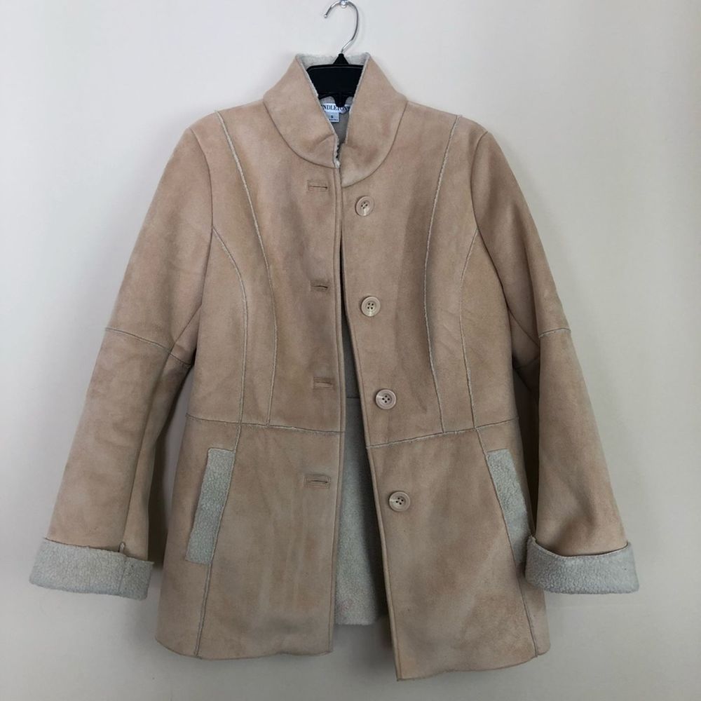 Pendleton Shearling Camel Two Tone Coat Size Small - image 3